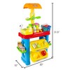 Toy Time Kids Fresh Market Stand Wooden Grocery Store Playset with Toy Cash Register and 28 Food Accessories 280058ONW